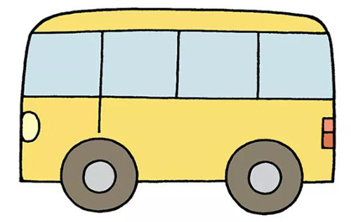 怎样画出好看的巴士？初学者画巴士步骤图
