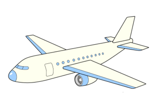 飞机绘画技法，教你画超简单飞机