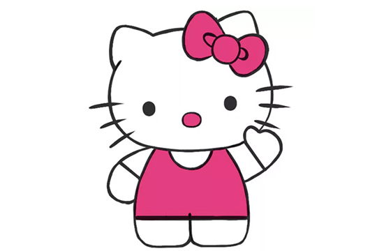 Hello Kitty绘画技法，教你画超简单的Hello Kitty