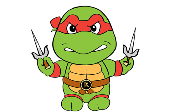 忍者神龟画法，教你画超简单忍者神龟
