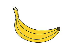怎样画香蕉？初学者画香蕉步骤图