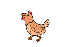 0基础学插画：画简单的小鸡插画