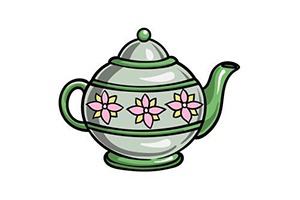 0基础学插画：简单的小茶壶